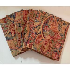 Vtg Jacquard Floral Damask Dinner Napkin 20x20, Lot 7 Shabby Chic Cottage Core